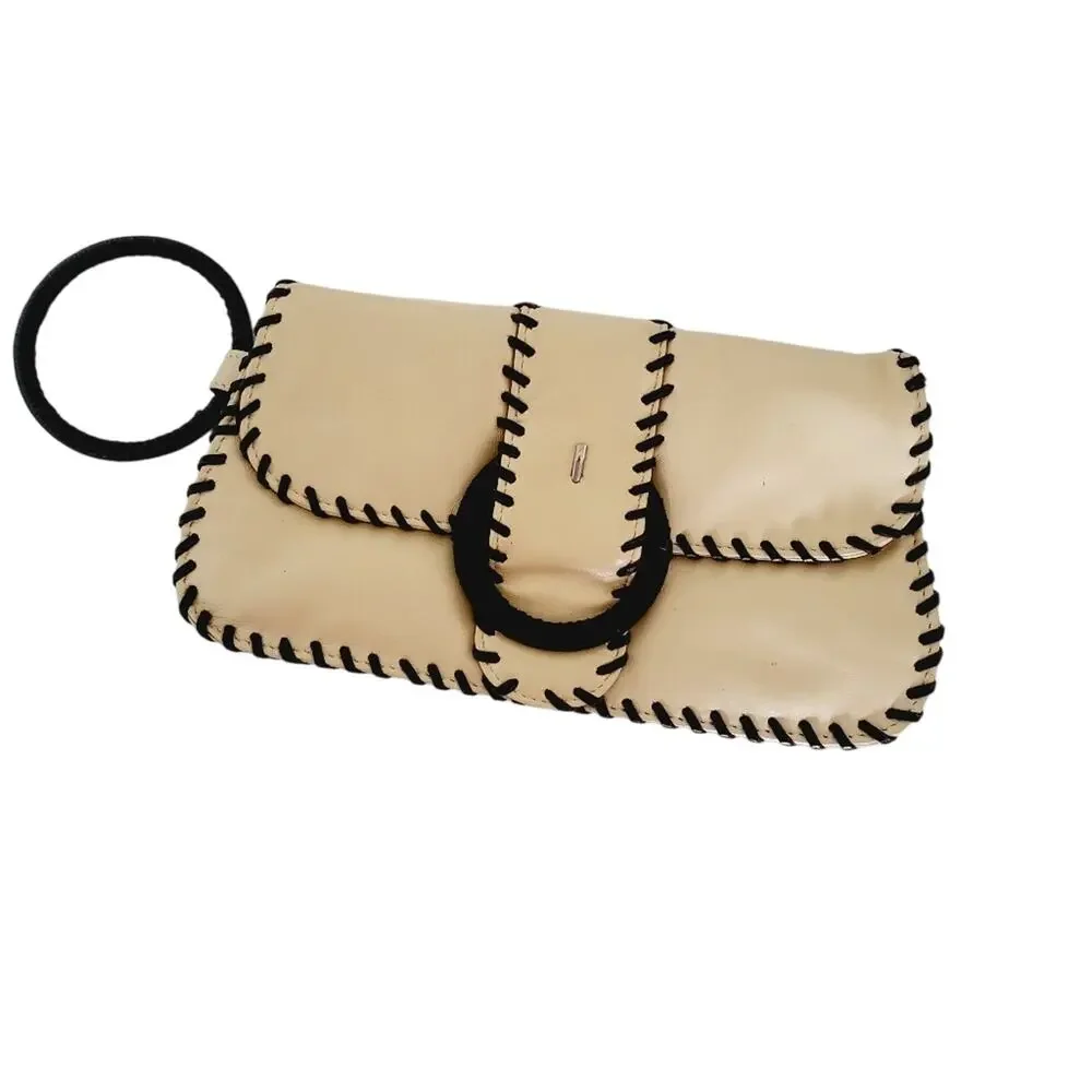 Small clutch / pocketbook / purse with wrist ring